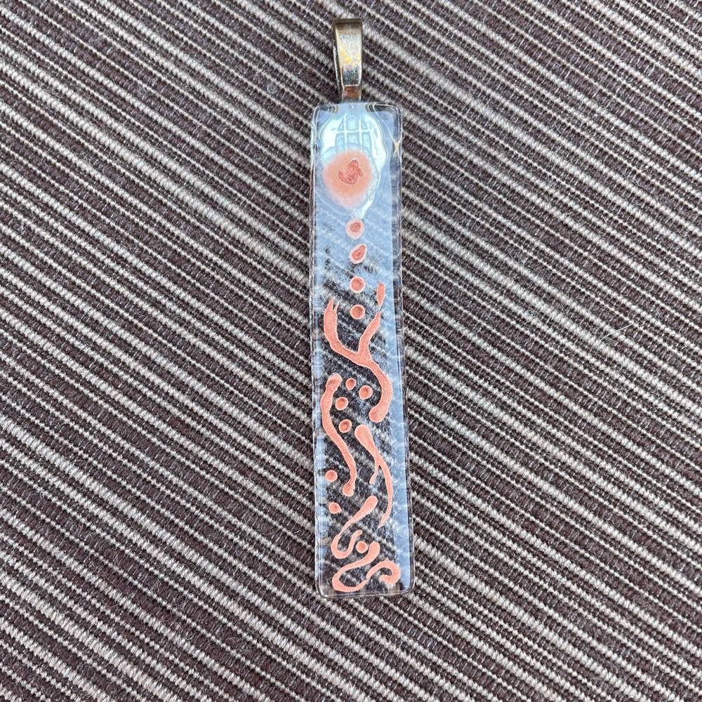 Pendant. Glass and paint.